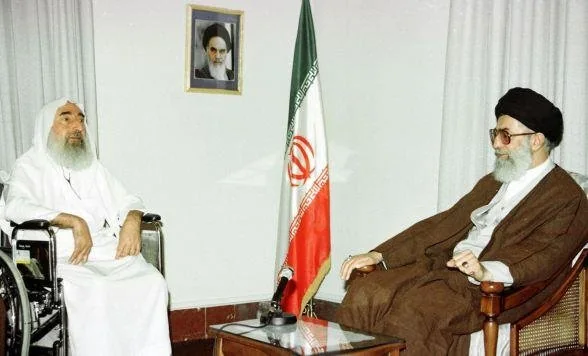 Yassin meeting with Iranian Supreme Leader Ali Khamenei in Tehran (1998)