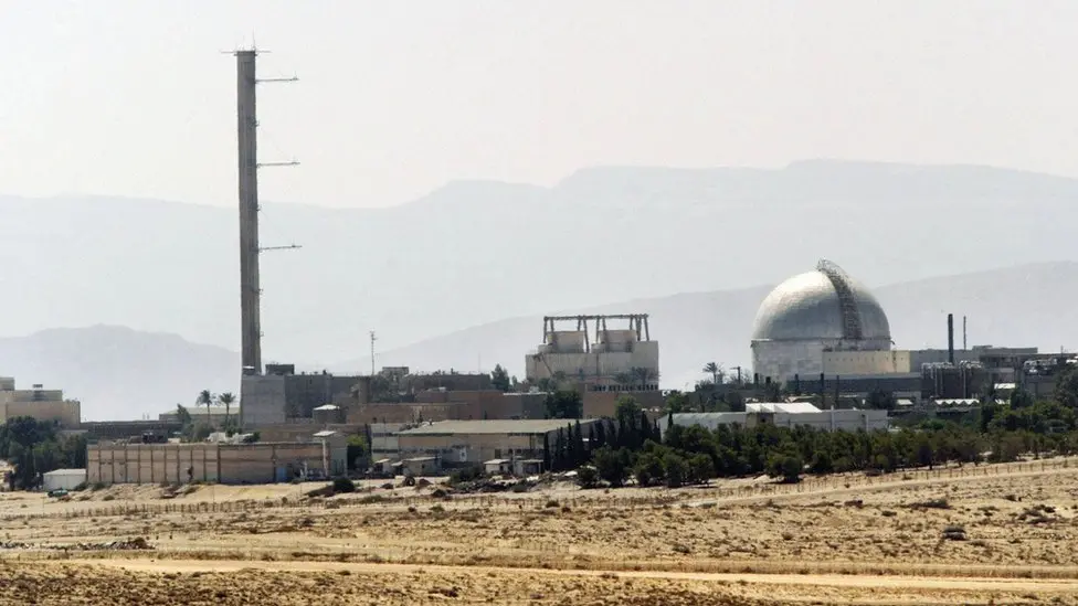 Aerial view of the Dimona facility in the Negev Desert, Israel